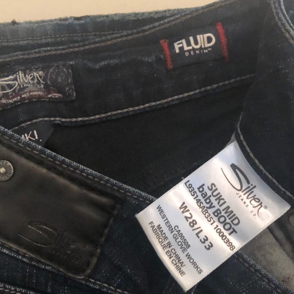 Silver Suki sz28 Mid Baby Boot Fluid Jeans - Picture 5 of 6